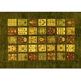 thumbnail image 1 of Ahgly Company Machine Washable Indoor Rectangle Abstract Yellow Modern Area Rugs, 6' x 9', 1 of 4