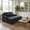 Black, variant on 60" Oversized Chaise Lounge Chair Indoor, Upholstered Chenille Cloud Couch with Wood Frame, Deep Seat Sleeper Sofa Bed for Living Room, Black