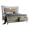 thumbnail image 2 of Champagne Silver Wood 6pc Bedroom Set in Queen Bed, 2 of 9