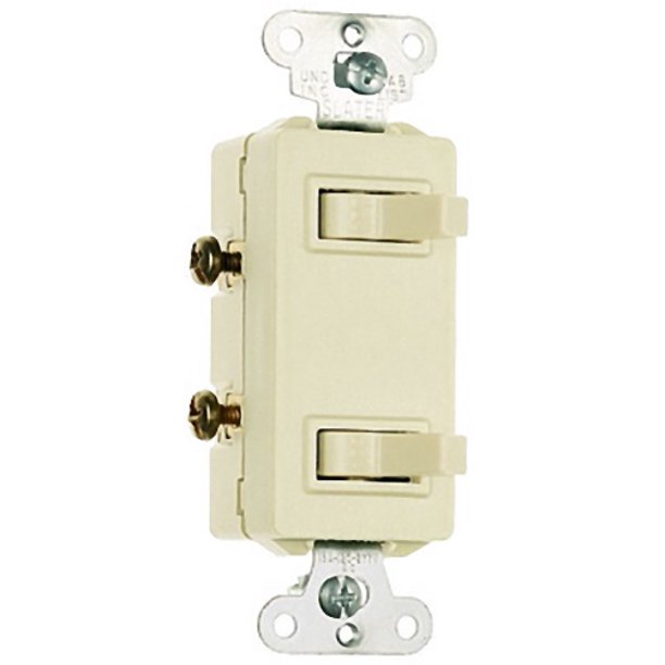 Pass and Seymour 680LA Light Almond NonGrounding Decorator Two Single