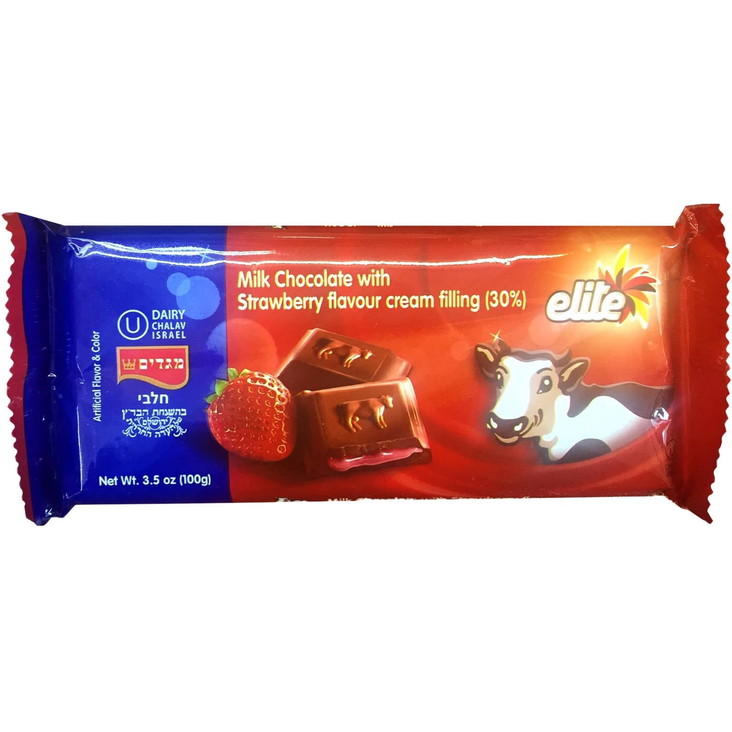 Elite Milk Chocolate with Strawberry Cream Candy Bar, 3.5 oz Walmart