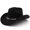 Black, variant on Western Cowboy Hat with Curved Brim For Outdoor Adventure Travel Riding Daily Leisure SeasonGreyOne Size