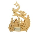 thumbnail image 4 of Kurt Adler 11.8-Inch Battery-Operated Light Up Wooden Christmas Village with Santa and Sleigh, 4 of 9
