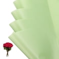 thumbnail image 1 of Papel para envolver flores Uxcell, papel de ramo impermeable de color sólido verde, 20 hojas, 1 of 7