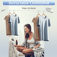 thumbnail image 5 of Retractable Clothesline Indoor Outdoor 4 Line Telescopic Clothes Drying Rope Hanger Wall Mounted Clothes Dryer Line, 5 of 7