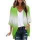 thumbnail image 3 of TaTaai Women St. Patrick's Day Print Chiffon 3/4 Sleeve Open Cardigan Casual Sun Protection Fashion Top Lightweight Sheer Blouse for Daily Home Office Wear Gift, 3 of 5