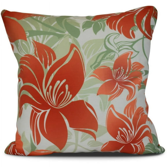Simply Daisy, Tree Mallow, Floral Print Outdoor Pillow