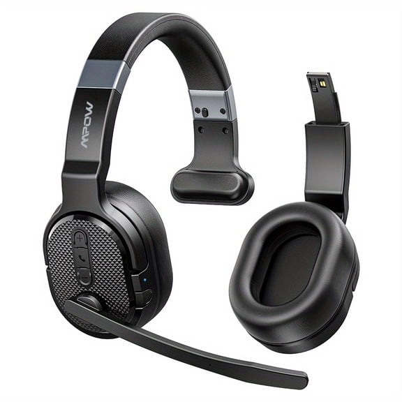 Mpow E65 Wireless Headset with Noise-Canceling Mic for Truck Drivers