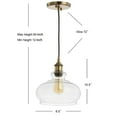 thumbnail image 4 of JONATHAN Y Wyatt 9.5" Adjustable Drop Pharmacy Metal/Glass LED Pendant, Brass Gold, 4 of 8