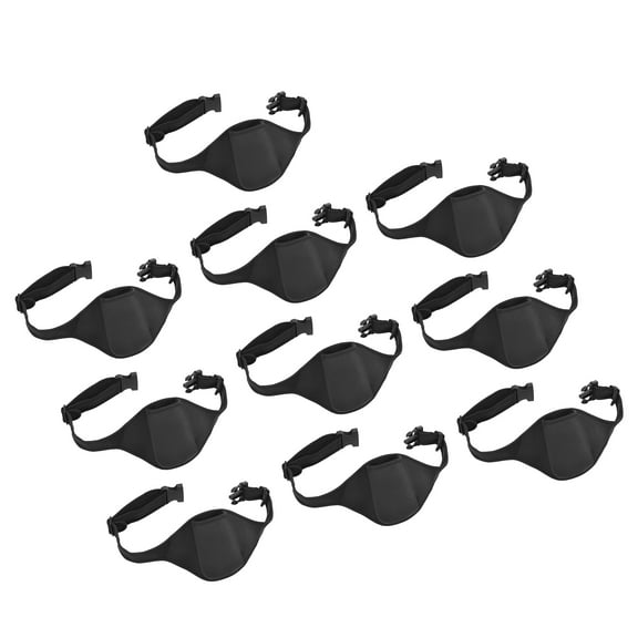 10 Pack Mic Belt for Fitness Microphone Belt Carrier Pouch Adjustable Waistband Bag for Instructors Theater, Black