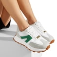 thumbnail image 6 of LUCKY STEP Womens Platform Shoes Chunky Fashion Lace-up Sneakers Casual Shoes,Grey&Green, 6 of 6