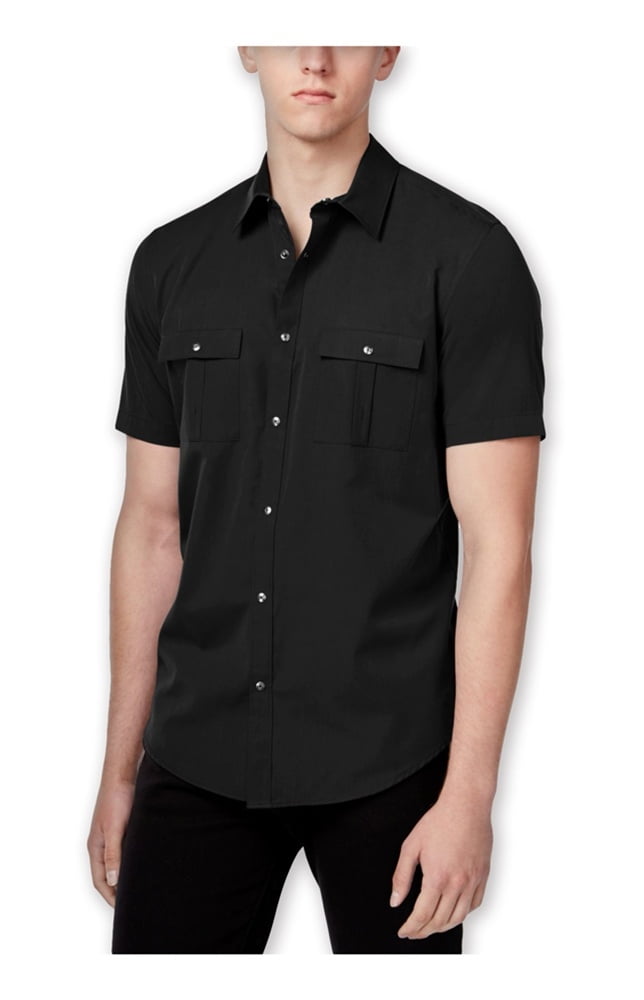 calvin klein button up short sleeve