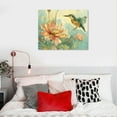 thumbnail image 5 of BCIIG Birds Wall Art - Bird with Lotus Picture Canvas Prints Animal Painting Vintage Birds Art for Bathroom Bedroom Living Room Home Office Decor  16x12in, 5 of 6