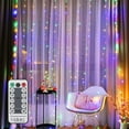 thumbnail image 7 of Juhefa String Lights Curtain Lights with Remote 7.9' L x 5.9' W 144-Bulb USB Plug-in LED Light for Wedding Home Bedroom Decor,Multicolor, 7 of 7
