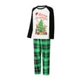 thumbnail image 3 of Elippeo Christmas Pajamas for Family Cute Santa Tree Print Long Sleeve Tops + Trousers Set Holiday Sleepwear, 3 of 9