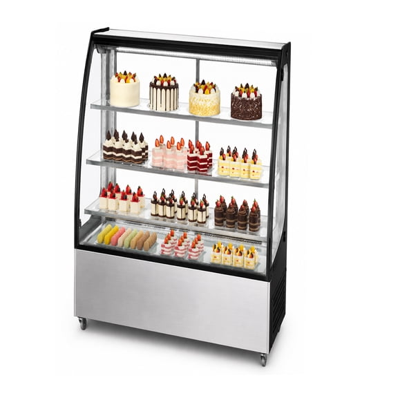 36" Commercial Curved Glass Refrigerated Bakery Display Case, Cake Showcase Refrigerator, ETL Certified