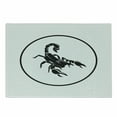 thumbnail image 1 of Zodiac Scorpio Cutting Board, Simplistic Design with a Circle and the Animal in the Middle, Decorative Tempered Glass Cutting and Serving Board, Small Size, Black and White, by Ambesonne, 1 of 1