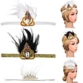 thumbnail image 2 of Party Headband Rhinestone Feather Flapper Headband Hair Band for Thanksgiving, 2 of 4