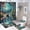 Ship-9, variant on Fantasy Ship Print Shower Curtain Set 4-Set Bathroom Decor Set Moonlight Magical Night Scene Includes Toilet Cover Mat ,Floor Mat ,U-Mat ,Shower Curtain with 12 Hooks,72inx72in