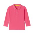 thumbnail image 3 of Tranfacy Toddler Kids Boys Girls Fall Winter Blouse and Shirt Pullover Style Solid Long Sleeve Turndown Collar Daily Outfit Tops for 1‑9 Years Old, 3 of 5