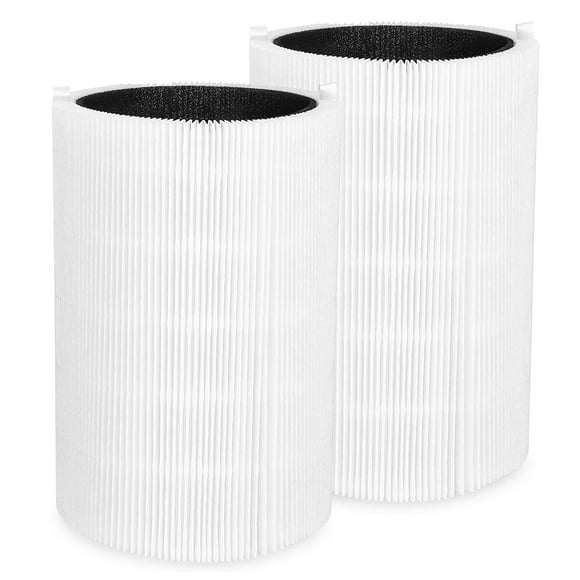 Blue Pure 411 Replacement Filters Compatible with Blueair Blue Pure 411 Genuine, 411+, 411 Auto and MINI Air Purifier, Include 2 Particle and 2 Activated Carbon