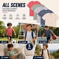 thumbnail image 6 of BenBen 5-Pack Youth Boy T Shirts Short Sleeve Moisture Wicking Performance Tees Everyday Wear Gym, 6 of 7