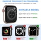 thumbnail image 2 of [2 Pack] Compatible for Apple Watch 45mm Screen Protector Case Bumper Cover, Sport Clear Hard PC Shockproof Protective Tempered Glass Frame for iWatch Series 8 & 7 (Pink+Clear, 45MM), 2 of 5