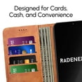 thumbnail image 5 of RadEnergy EMF Blocking Genuine Leather Wallet Phone Case with Card Holder for Samsung Galaxy, Anti Radiation EMF Protection, Radiation Blocker Cell Phone Wallet Case (Brown, for Galaxy S24 FE), 5 of 7