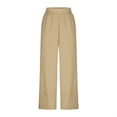 thumbnail image 4 of Aloohaidyvio Wide Leg Pants for Women Baggy Lightweight Palazzo Pants with Pockets Summer High Waist Flowy Casual Trousers, 4 of 8