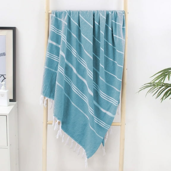 HOARBOEG Oversized Turkish Beach Towel, 35.43*70.86in Extra Large Cotton Beach Blanket for Adults Bath Supplies, Travel Lightweight Sandproof