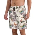 thumbnail image 2 of Kdxio Flying Butterflies-1 Pattern Mens Casual Shorts - Drawstring Summer Beach Sports Shorts for Men, 2 of 9