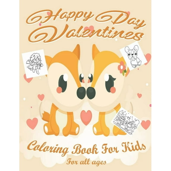 Valentine's Day Coloring Book for Kids: Lovely animals coloring books, Valentine's day coloring book, Baby books valenti, (Paperback)