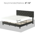 thumbnail image 2 of Cadre de Lit Très Grand avec Tête de Lit Rembourrée Capitonnée Ajustable, Base de Matelas Plateforme Robuste avec Lattes en Bois, 2 of 6