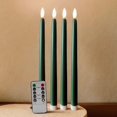 thumbnail image 1 of Juego de 4 velas cónicas verdes sin llama de Lamp Ni-jasw, 28 cm, 1 of 4