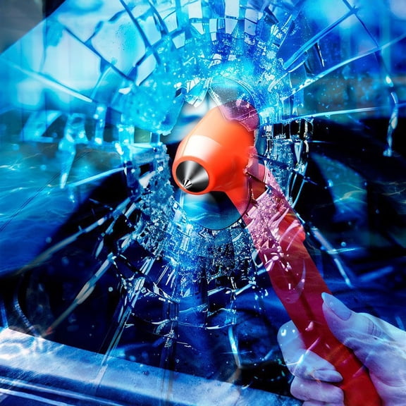 2026 Car Window Glass Breaker Tool, Automotive Emergency Escape Hammer with Seat Belt Cutter, Multifunctional Car Accident Emergency Safety Hammer, Universal Escape Tool for Most Cars (Red)