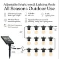 thumbnail image 5 of Brightech Ambience Pro Super Bright 27Ft, 12 Bulbs Solar Power Remote Control Outdoor String Lights, Edison Spiral Shatterproof Bulbs, Commercial Grade LED, Waterproof Patio Lights, 4W Soft White, 5 of 9