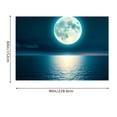 thumbnail image 3 of RKSupls Tapestry Wall Hanging Art, Full Moon Over Ocean at Night Tapestry Decoration for Daily Bedroom, Dorm, Living Room, Apartment Hallway Home Decor, 3 of 5