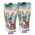 thumbnail image 2 of Merry Christmas Santa Reindeer Antlers Great Dane Sleigh Xmas Winter Holiday 30oz Stainless Steel Tumbler Insulated Cup with Lid Danes Dog Lover Gifts - 00023, 2 of 5