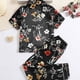 thumbnail image 4 of Conjunto de dos piezas de verano para bebé niña, con estampado floral, camiseta y falda, vestido y pantalón (6-13 años), 4 of 8