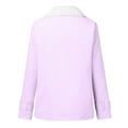 thumbnail image 5 of Dezsed Winter Long Coats for Women Plus Size Winter Warm Composite Plush Button Lapels Jacket Outwear Coat Gifts Purple S on Clearance, 5 of 6