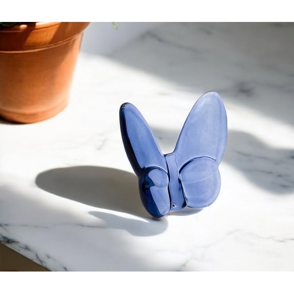 3" Dark Blue Crystal Butterfly Figurine Tabletop Sculpture