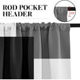 thumbnail image 4 of Green Kitchen Curtains Checkered Window Curtains and Valances Set of 3, Black Grey White Geometric Short Tier Curtain for Kitchen, Modern Abstract Small Kitchen Decor 52" x 24", 4 of 5