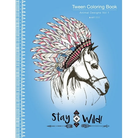 Tween Coloring Book Animal Designs Vol 1 Colouring Book For Teenagers Young Adults Boys Girls Ages 9 12 13 16 Cute Arts Craft Gift Detailed