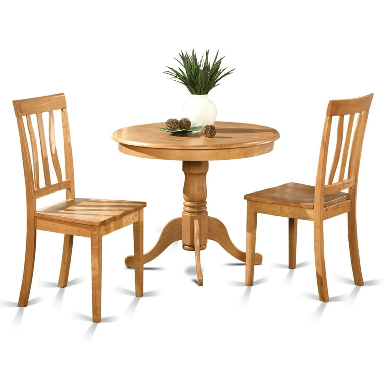 Slattery 2 Person Rubberwood Solid Wood Dining Set Table Top
