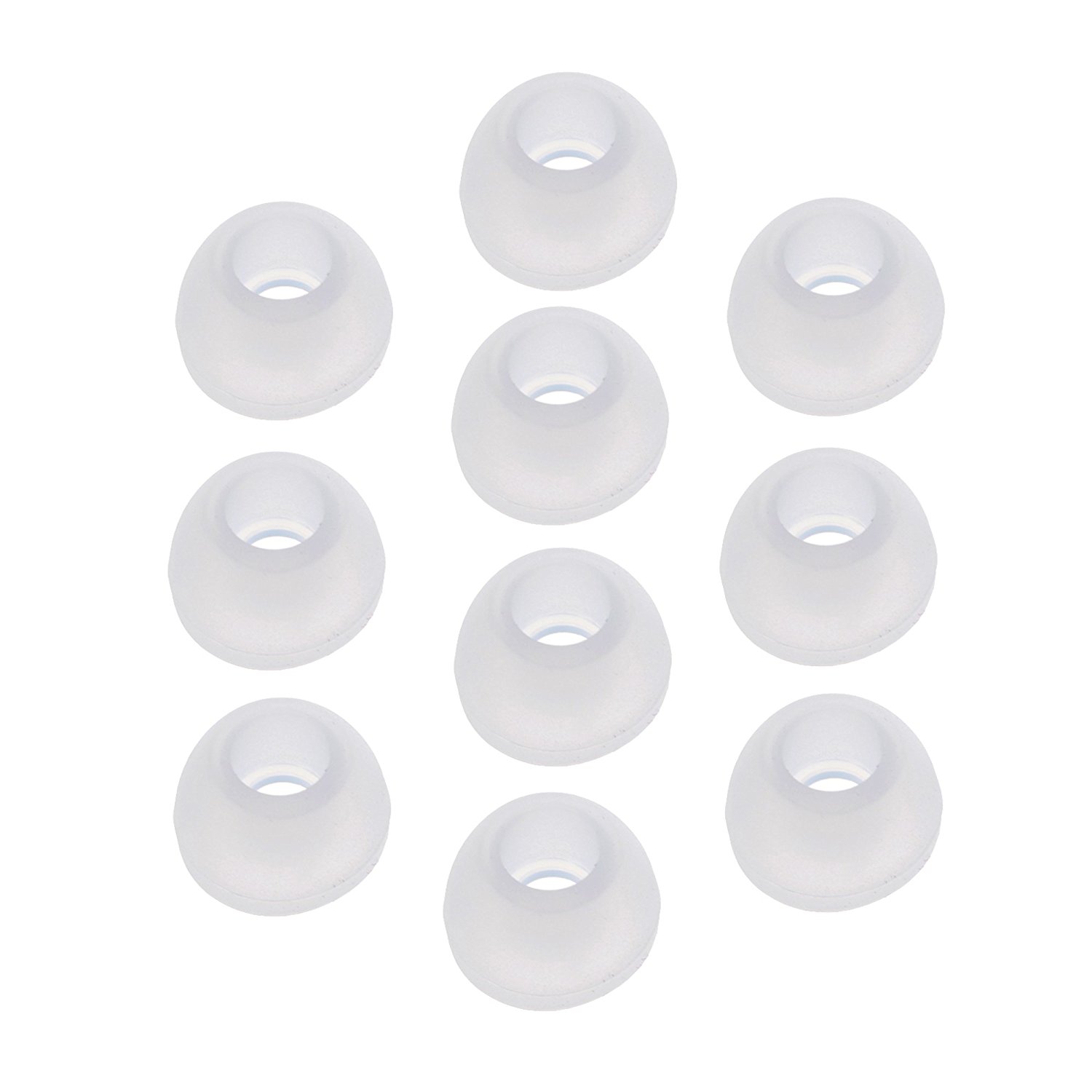 Bluecell 5 Pair Large Clear color Silicone Replacement Ear Buds Tips