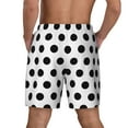 thumbnail image 2 of Men's 2 in 1 Swim Trunks with Compression Liner Black Polka Dot Pattern Quick Dry Beach Shorts, 2 of 6