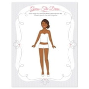 Guess The Dress Bridal Shower Game - African American - 18 Count