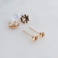 thumbnail image 3 of 3mm Citrine Stud Earrings  14K Gold Filled Bezel Set Hypoallergenic Piercing Jewelry for Women, 3 of 9