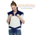 thumbnail image 3 of 33"x22" Heated Pad for Back Pain Electric Weighted Heating Pads with Auto Shut off Large, Full Body Back Heat Pad Fast Heating, 4 Temperature Settings, Navy Blue, 3 of 8