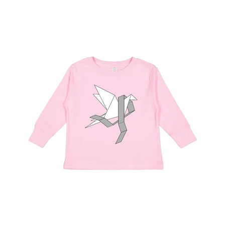 

Inktastic Origami Bird Brain Cancer Awareness Gift Toddler Boy or Toddler Girl Long Sleeve T-Shirt